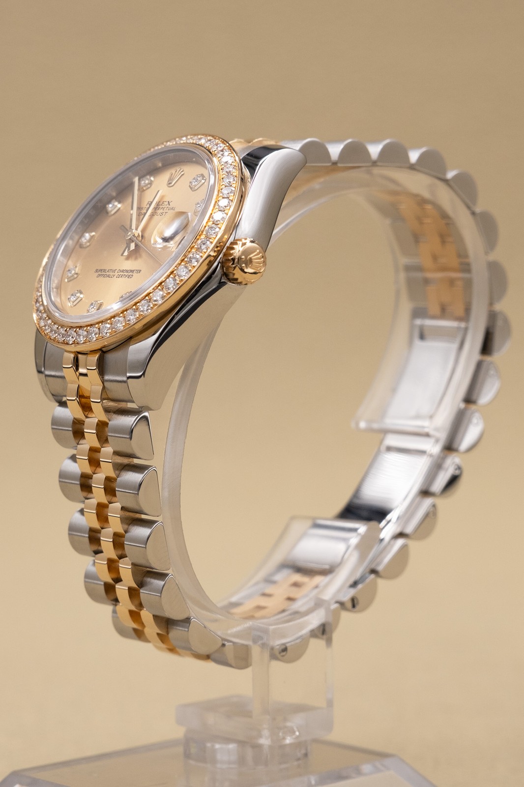 2016 Rolex Datejust 31 Champagne Diamond Dial Complete