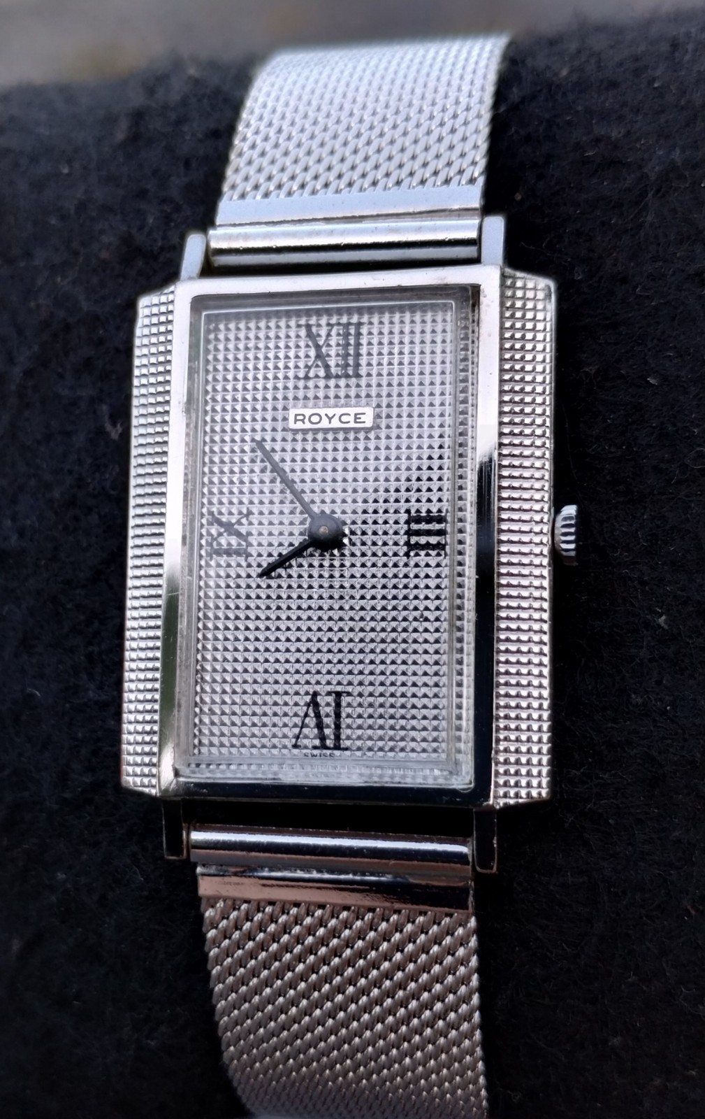 RARE Vintage ROYCE ESKA 17 Jewel Wrist Watch Rhodium Plated