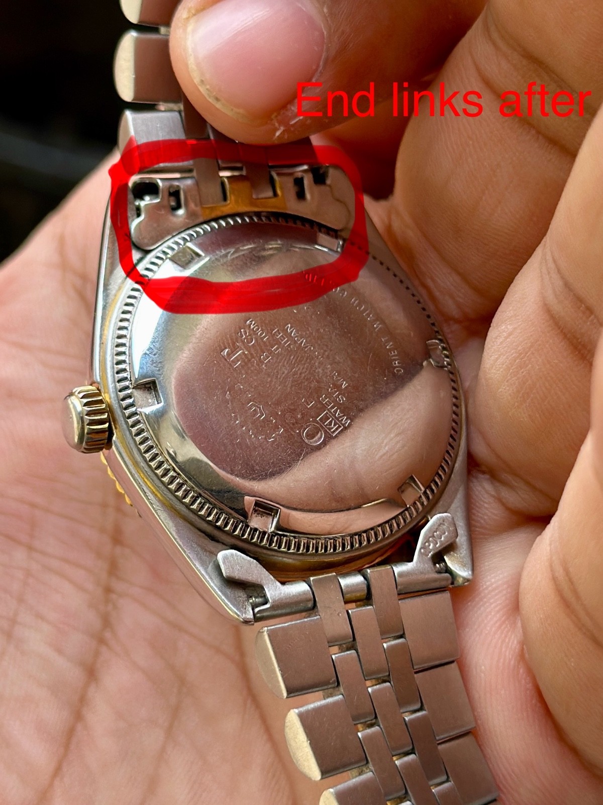 Rare Orient President Day Date Automatic Gold Dial Two Tone Vintage Watch