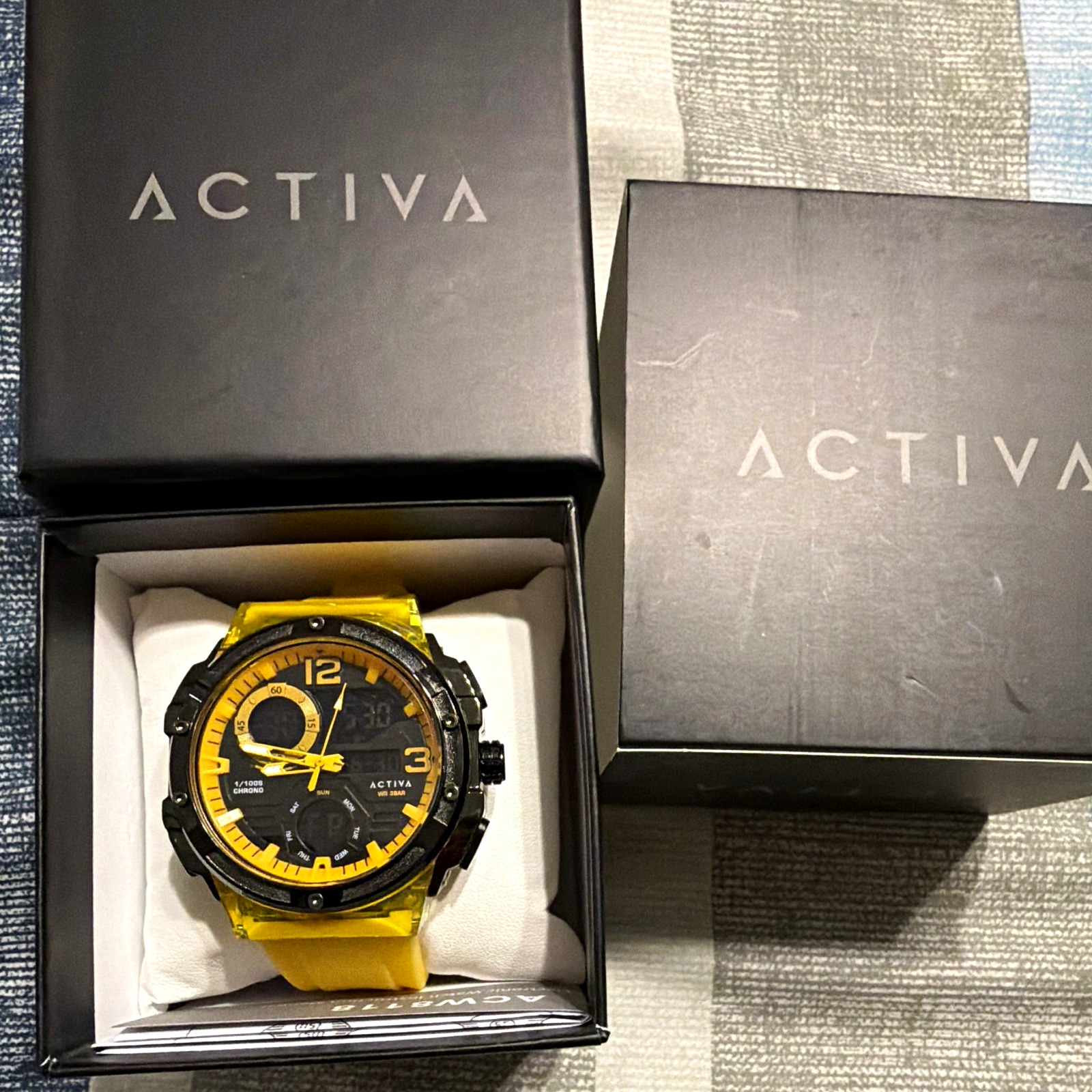 Activa Virtux X Invicta Digital Men’s Watch – 51mm. Yellow (ACW8118-001)