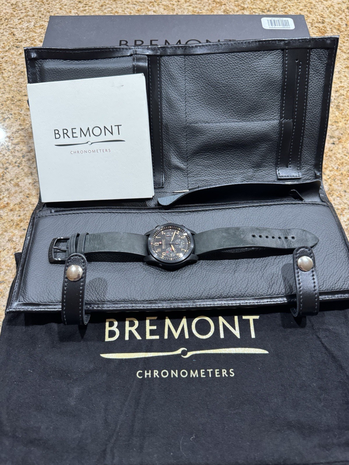 Bremont Solo Men’s Black Watch – Alt1-P2 Jet. Box and Papers.