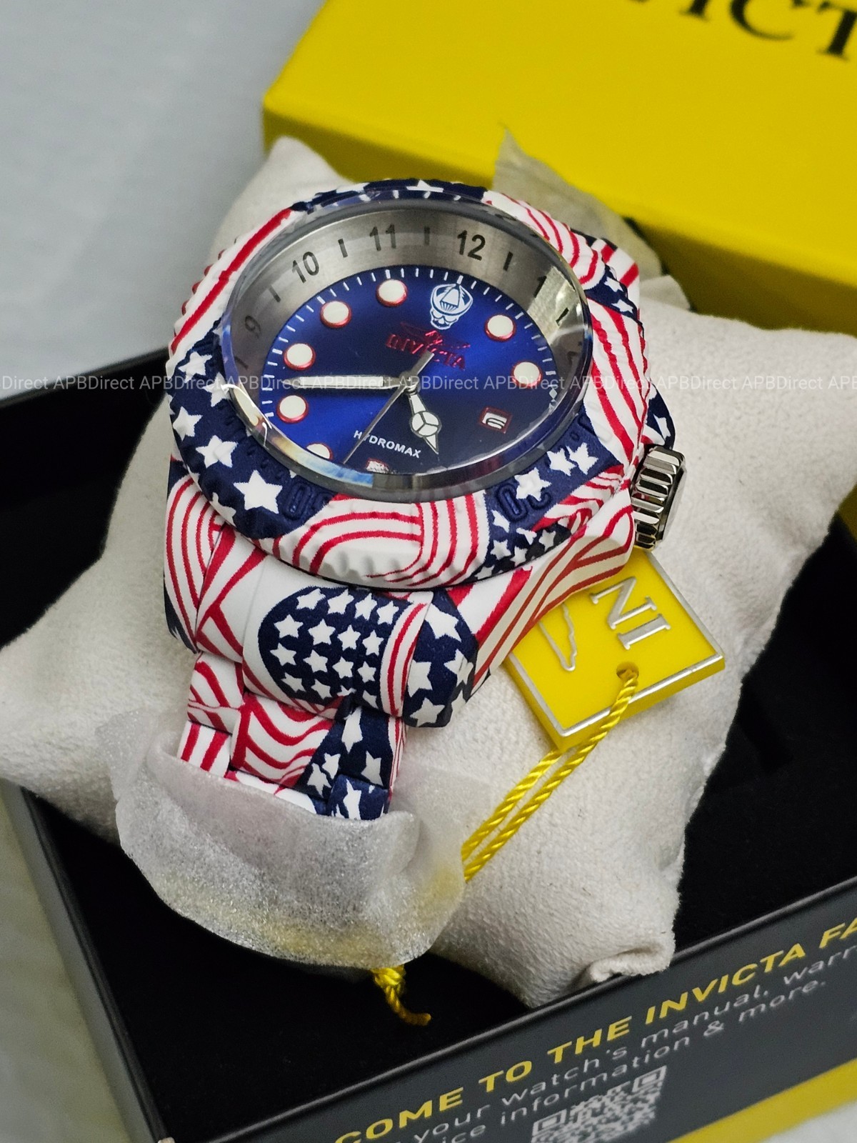 Invicta – HYDROMAX – 1000m USA Swiss 515 HYDROPLATED Stars & Stripes mens watch