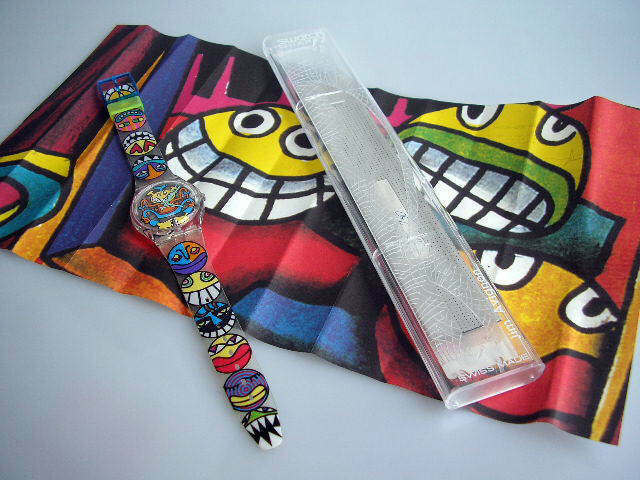 POP BONES! Funky Monster w ART WORK Swatch By JIM AVIGNON! NIB-RARE!
