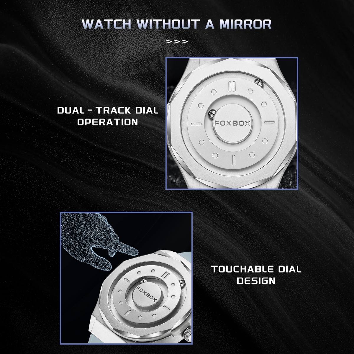 LIGE Men Watch Quartz Scrolling Bead Magne 3ATM Waterproof Man Wristwatch Gift