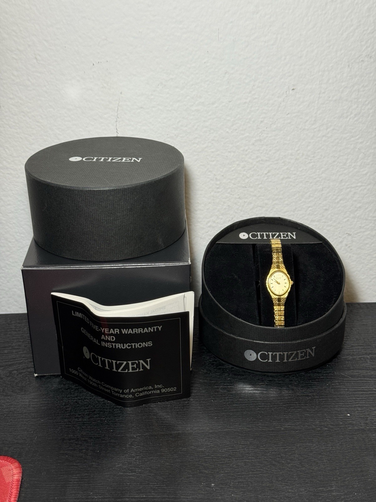 Citizen Watch Women 17mm Champagne Dial Gold Tone Oval 5920-S96494