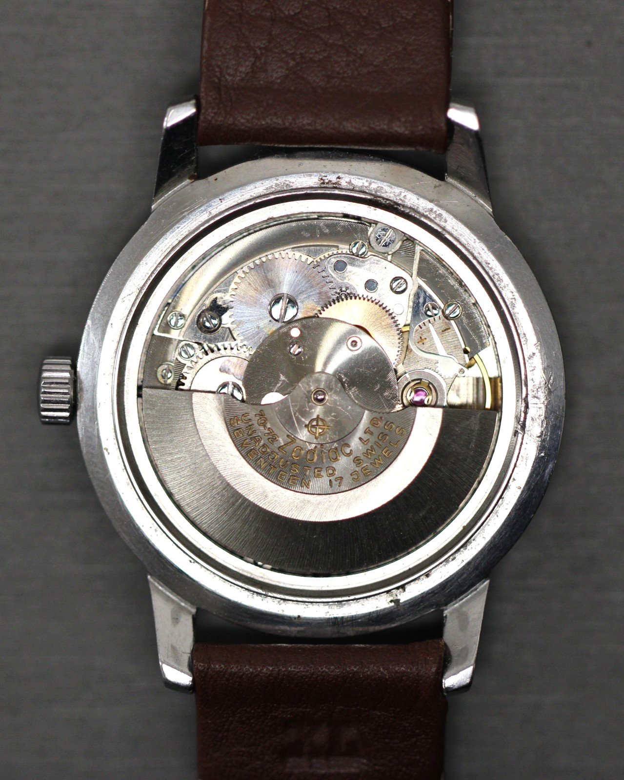 Running Zodiac Sea Wolf Orange & Steel Cal. 70-72 Automatic Hack Watch 722-916