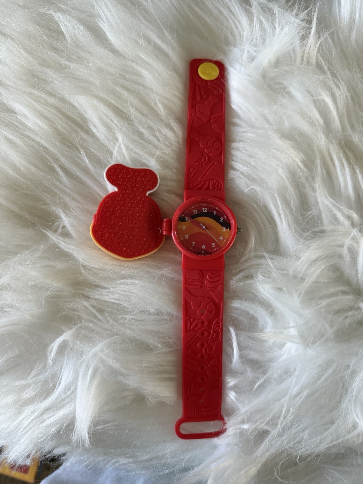 Jollibee Kids Red Watch Working Wristwatch New In Box Fast Food Collectible