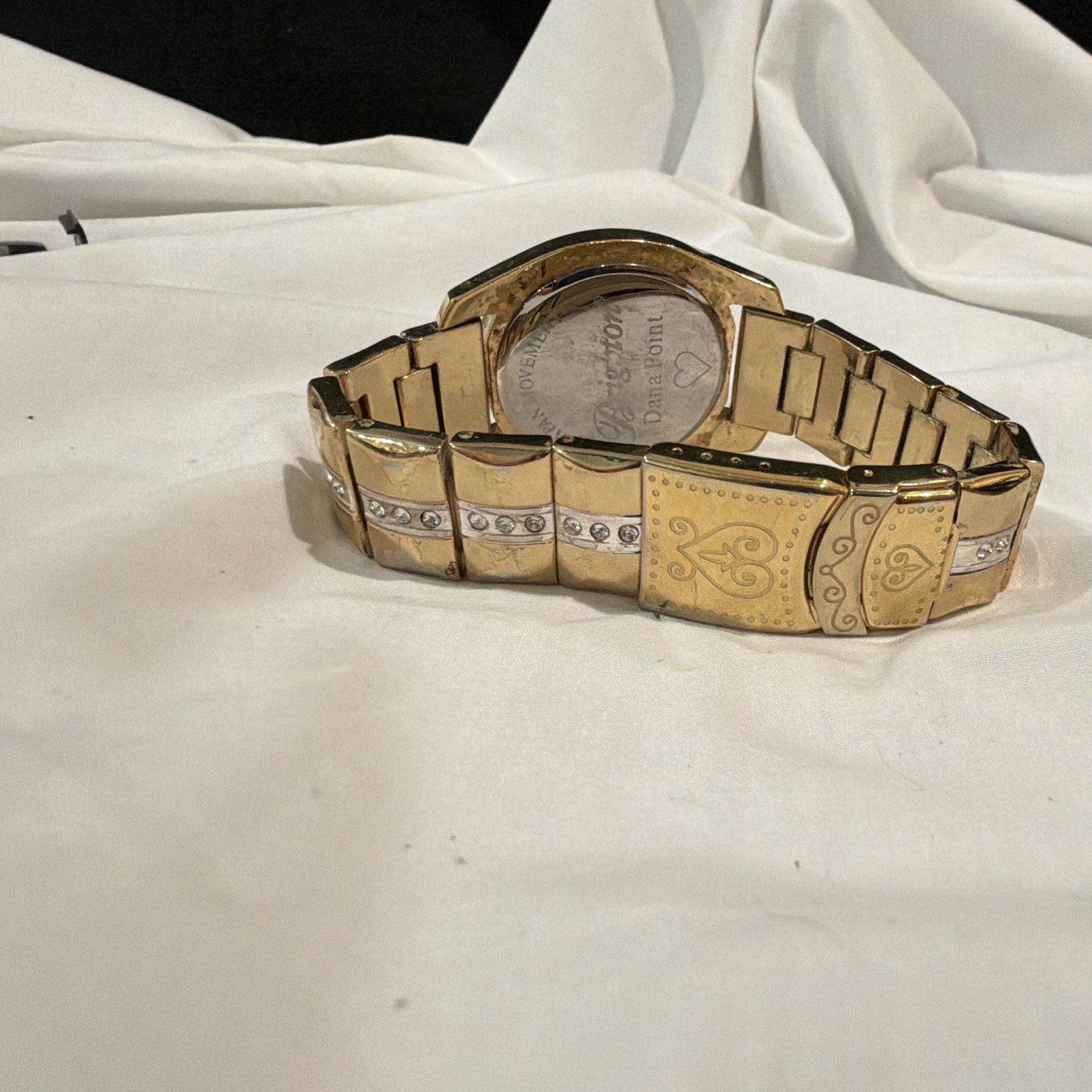 Brighton Dana Point Quartz Analog Wristwatch Silver Dial Roman, Gold Bracelet