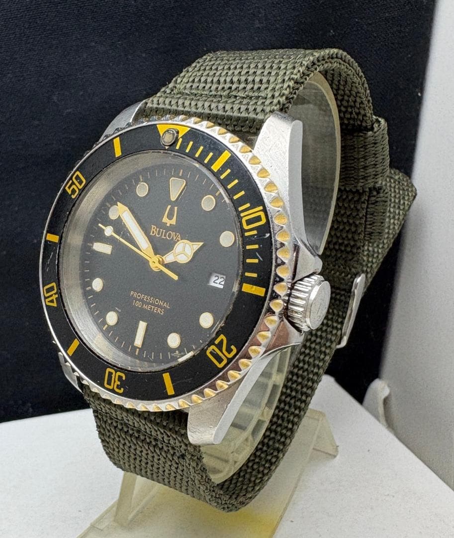 BULOVA Quartz Mens Stainless Diver 1.57in Watch