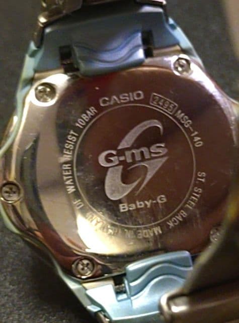 Excellent condition Baby G Casio digital wristwatch GMS stainless