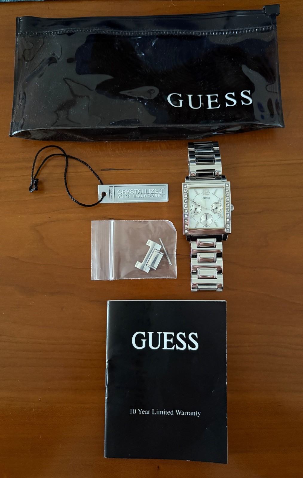 Guess Steel Vintage Analog Women’s Watch (#G11619L) – New!