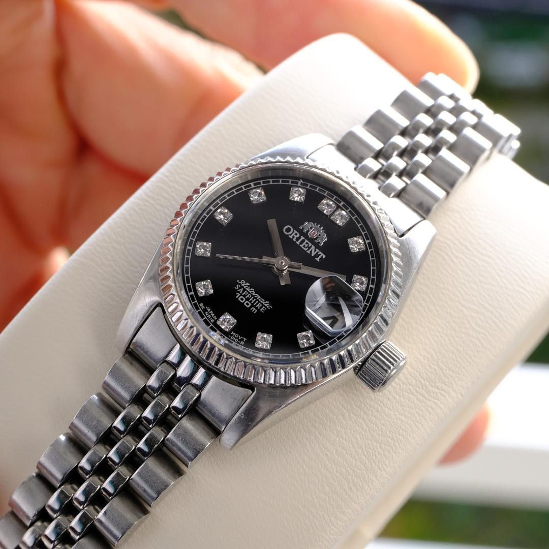 Orient President Daydate Automatic Black Dial Watch 100m