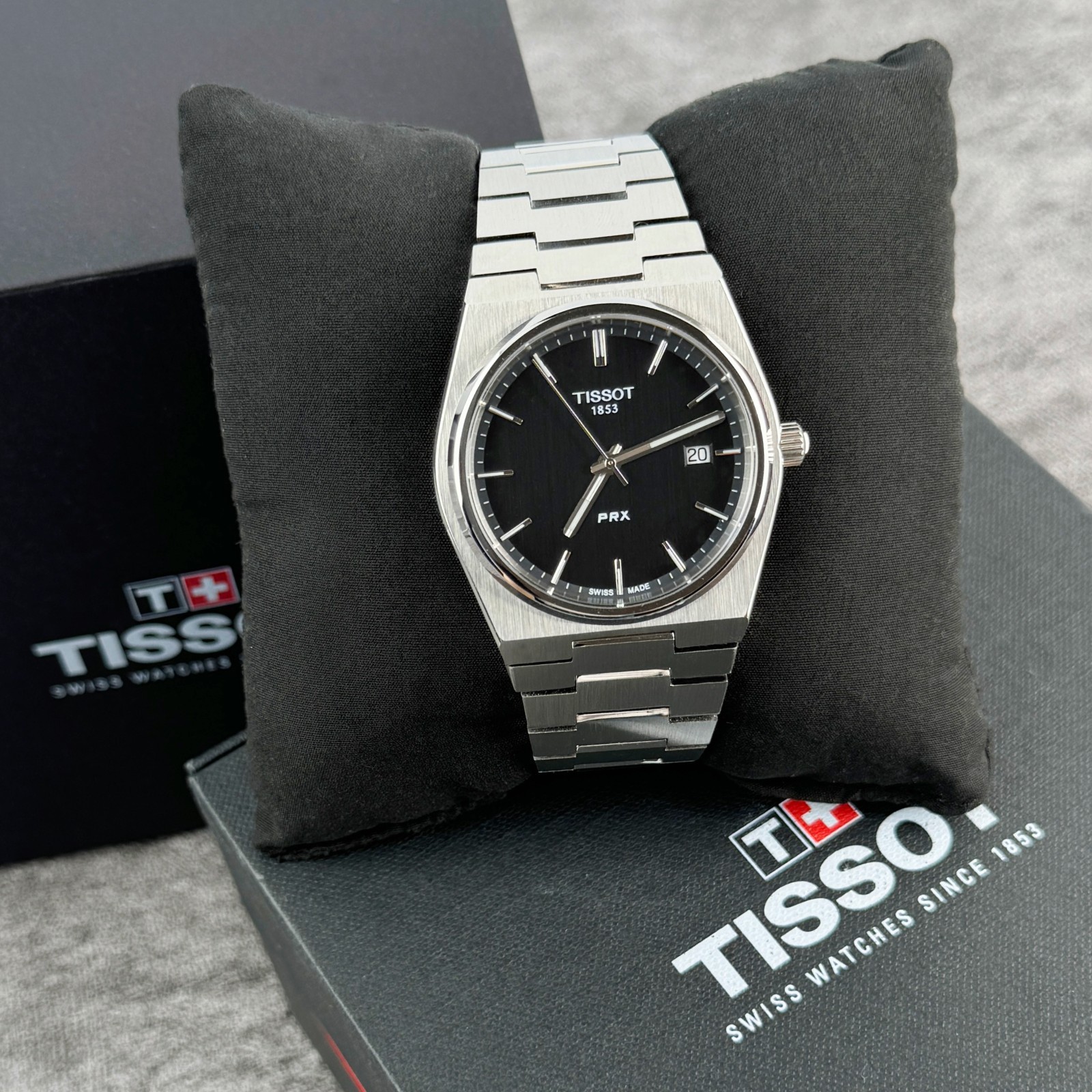 TISSOT PRX T Classic -STAINLESS STEEL Black DIAL Men’s WATCH T137.410.11.051.00