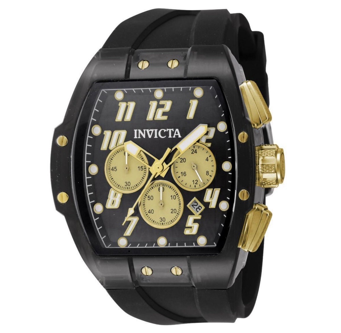 Invicta S1 Rally Vortce 49982 Men’s 47mm Chronograph Watch Black Gold New Box