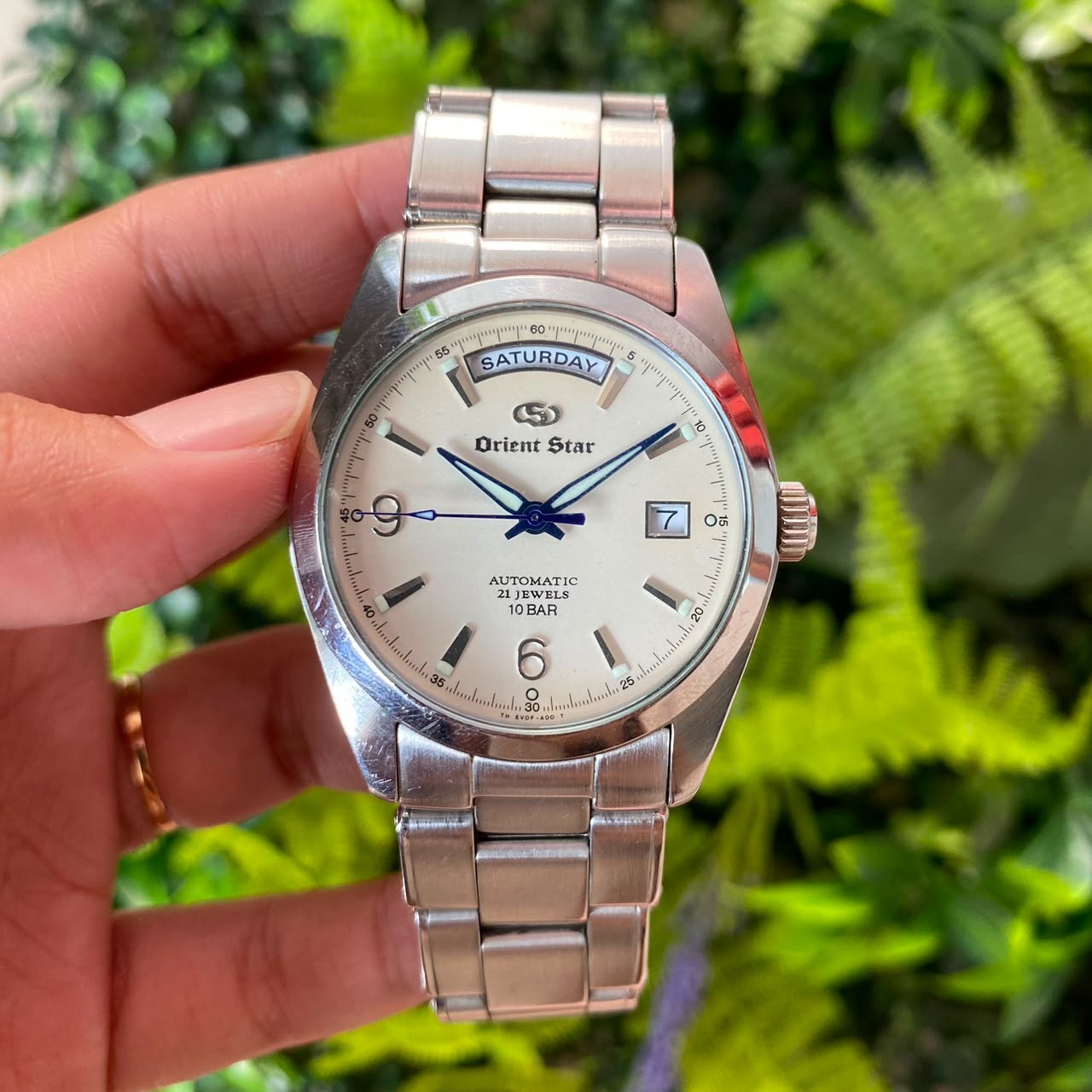 RARE Orient Star President Automatic EV0F-C0 White Dial Day Date Vintage Watch