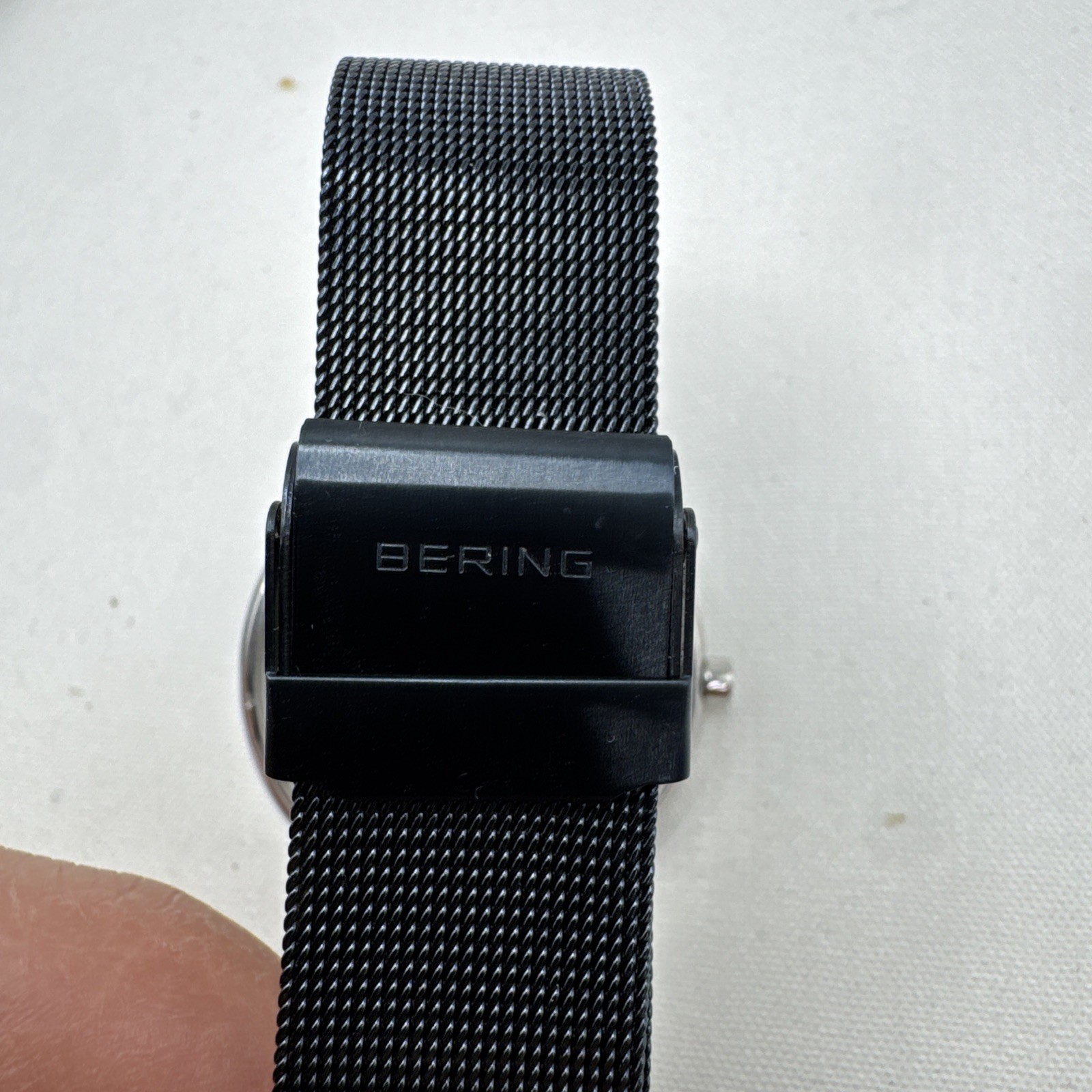 BERING Classic Polished Silver Blue 39mm Sunray Dial Unisex Watch 14539-307