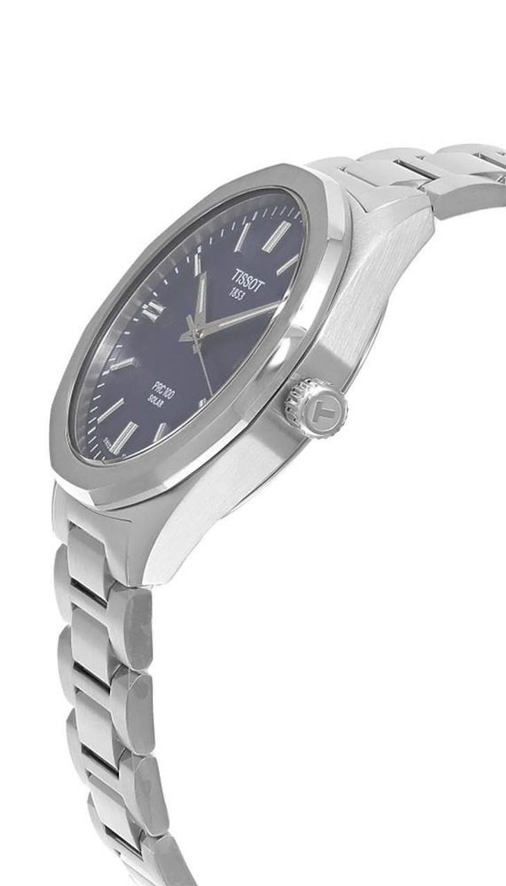 TISSOT PRC 100 Solar Quartz 39 MM Blue Dial SS Men’s Watch T151.422.11.041.00
