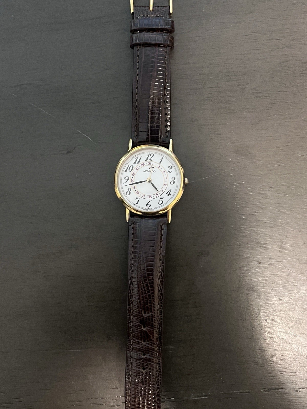 Vintage Movado pointer date 7 jewel high-end quartz movement