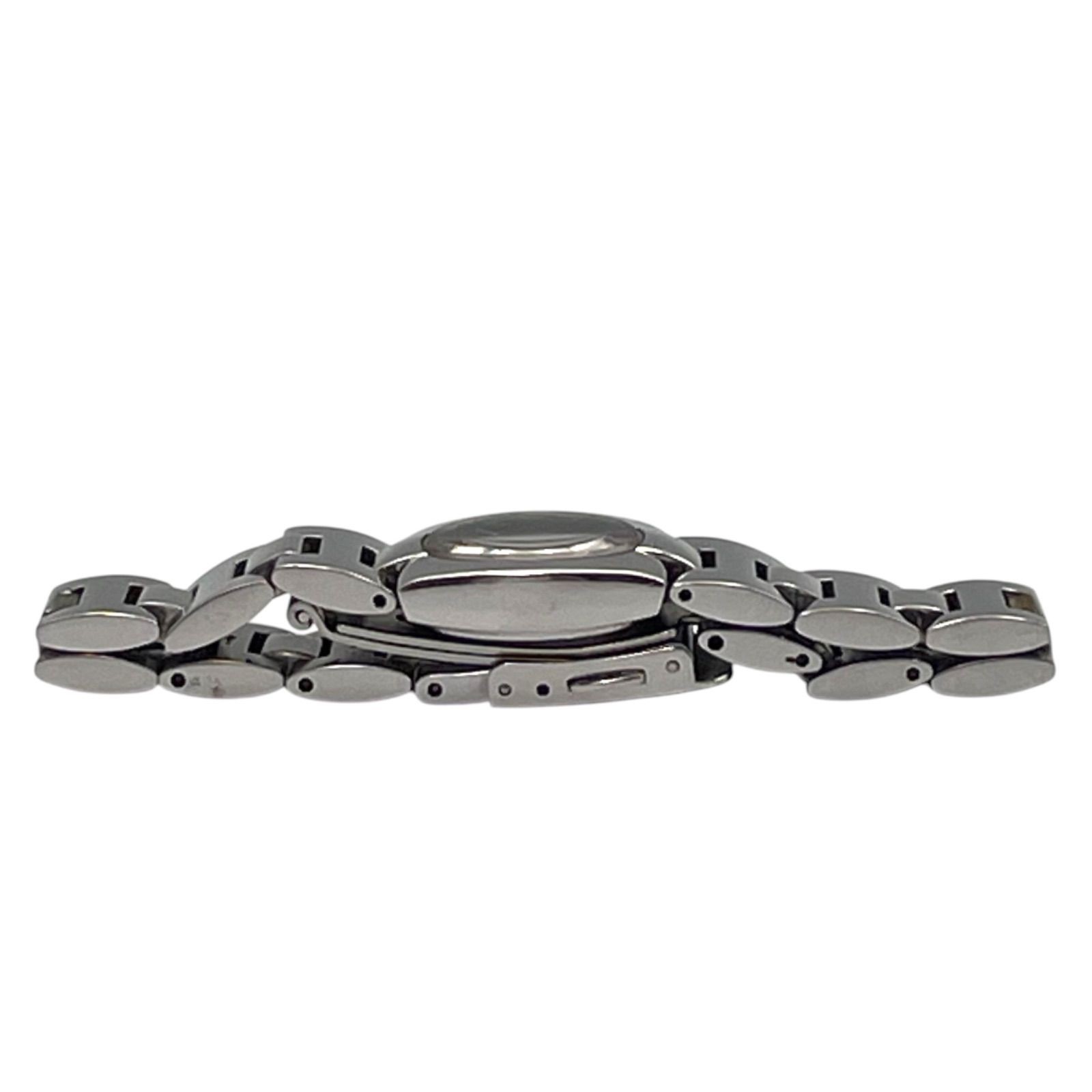 Working New Battery Basile Watch Ladies 3 Hands Black Silver Black Dial Oval Qua