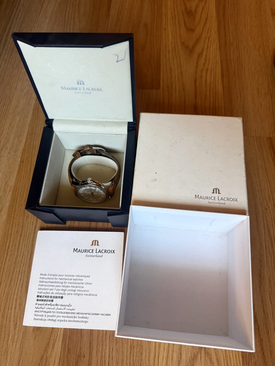 Maurice Lacroix Date Day Pontos Mechanical Automatic Watch Boxes Papers SS 40mm