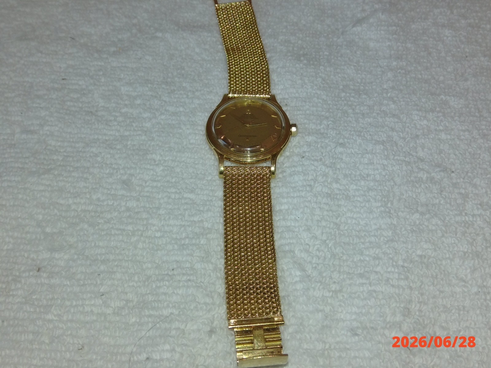 Omega 1954 Pie Pan 18K Gold Constellation w/ 18K Band & Arrow Markers