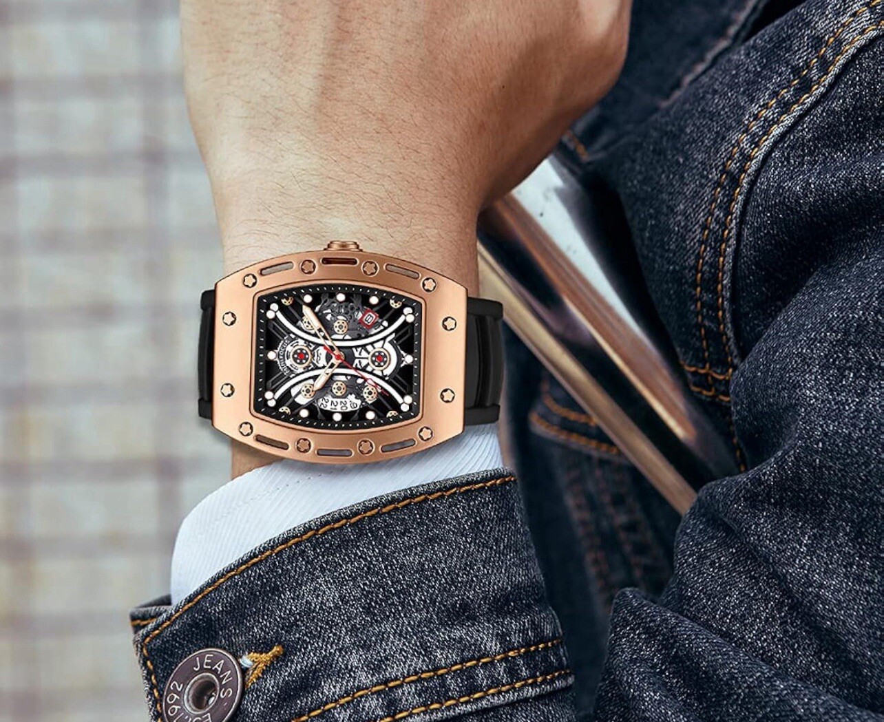 Luxury Skeleton Watch Piece | Rose