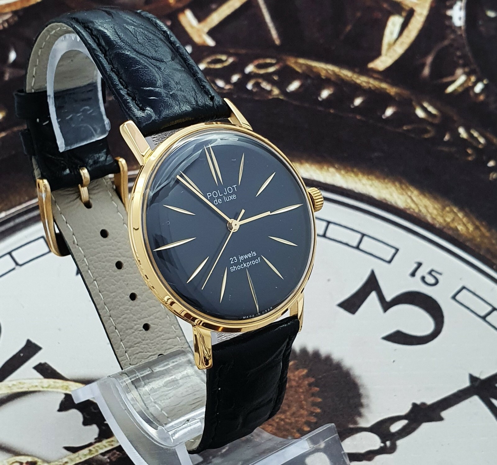 Poljot De Luxe ULTRA SLIM 2209 Dress Men’s Mechanical Watch Vintage Style USSR
