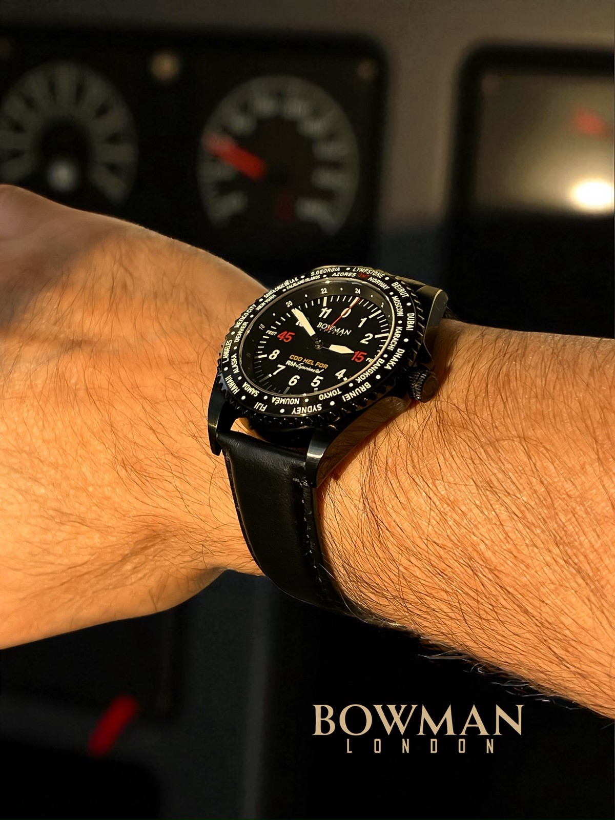 Premium Leather Strap | 22mm Genuine Leather | Field Band | Military grade