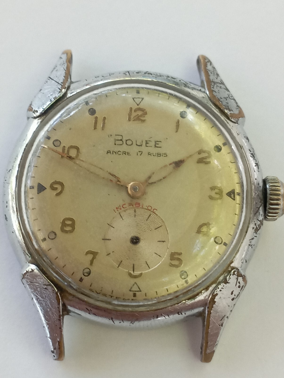 VINTAGE SWISS WWII MILITARY BOUEE ANCRE cal. Cupillard 233 from 1935 watch 40’s