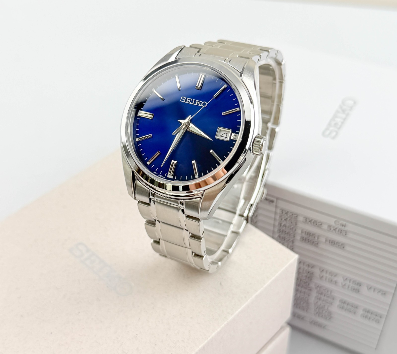 Seiko Essentials SUR309 Stainless Steel Men’s Quartz Watch w Blue Dial 40.2mm
