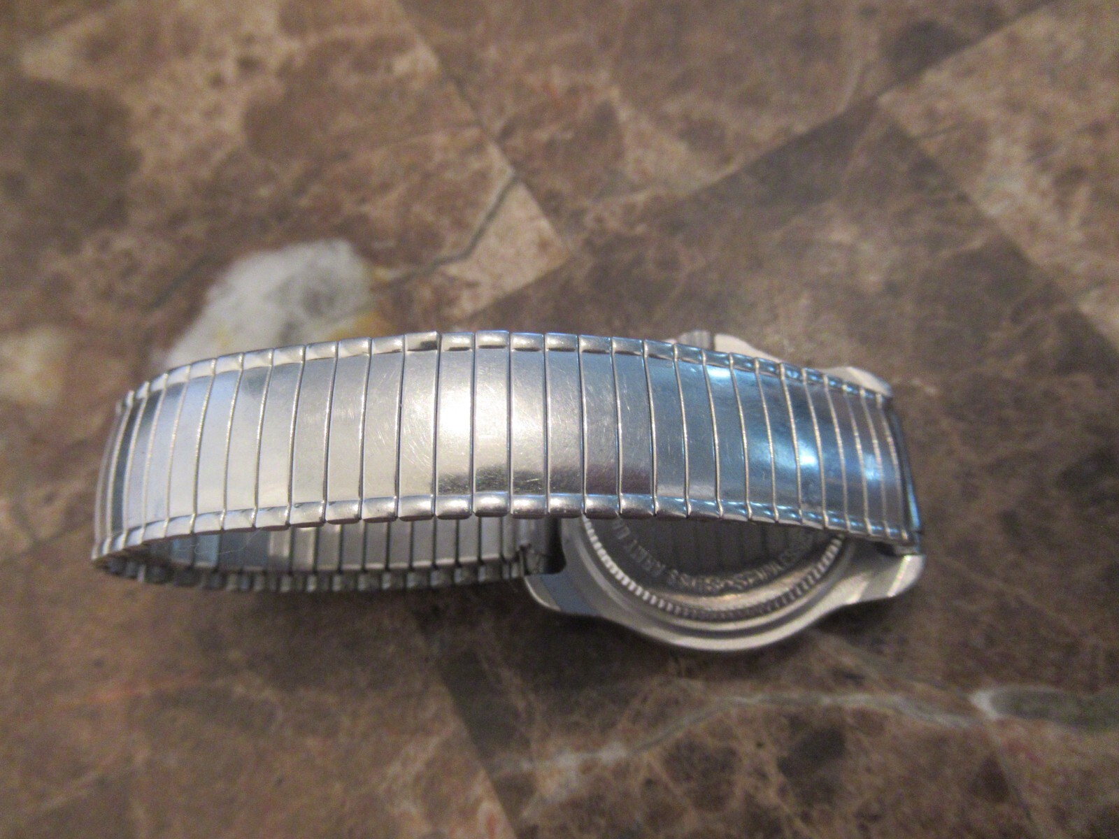 Vtg SWISS ARMY Watch Women 330 ft STRETCH CHROME BAND