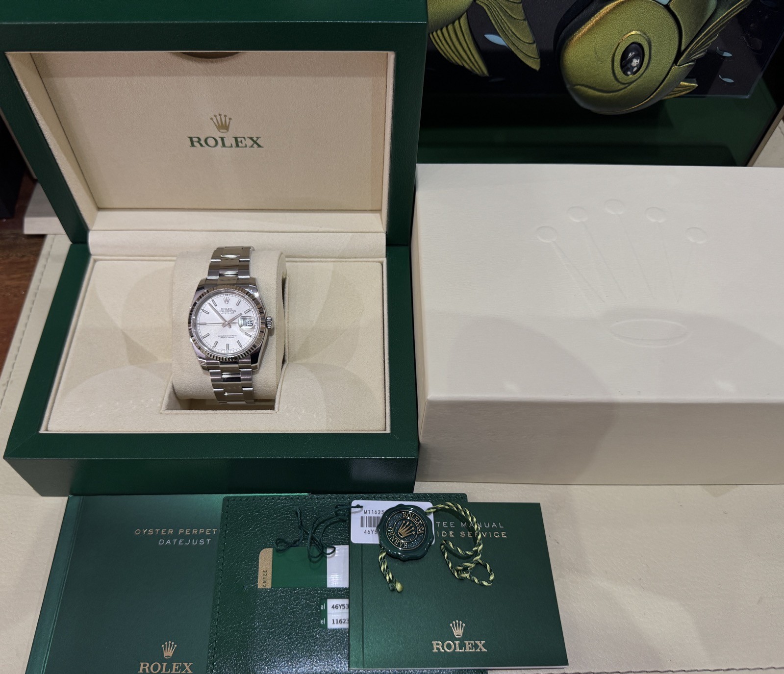 2017 Rolex Datejust 36 Ref. 116234 Stainless Steel & 18k White Gold Full Set