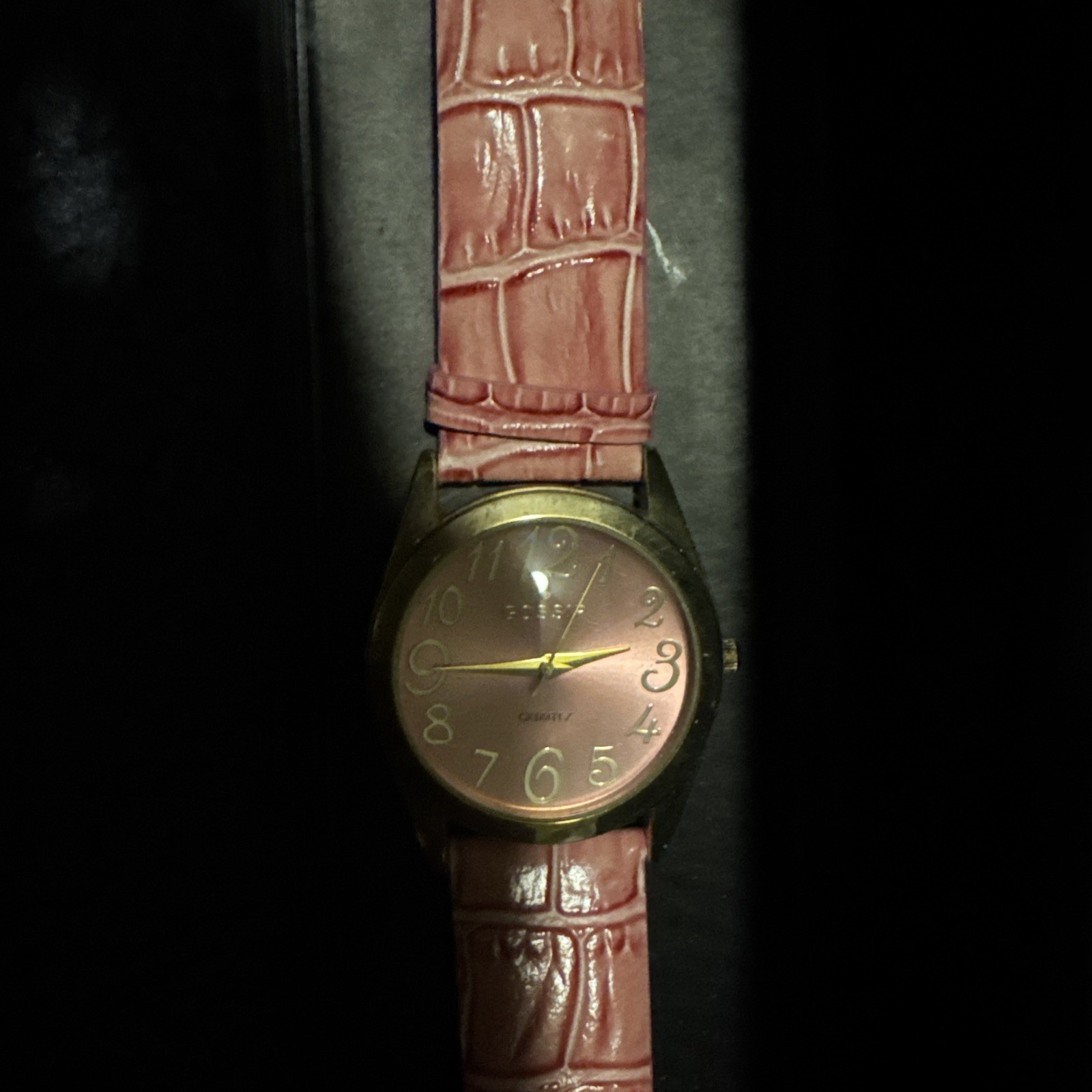Gossip Quartz Watches Stainless Steel Genuine Leather Pink with box