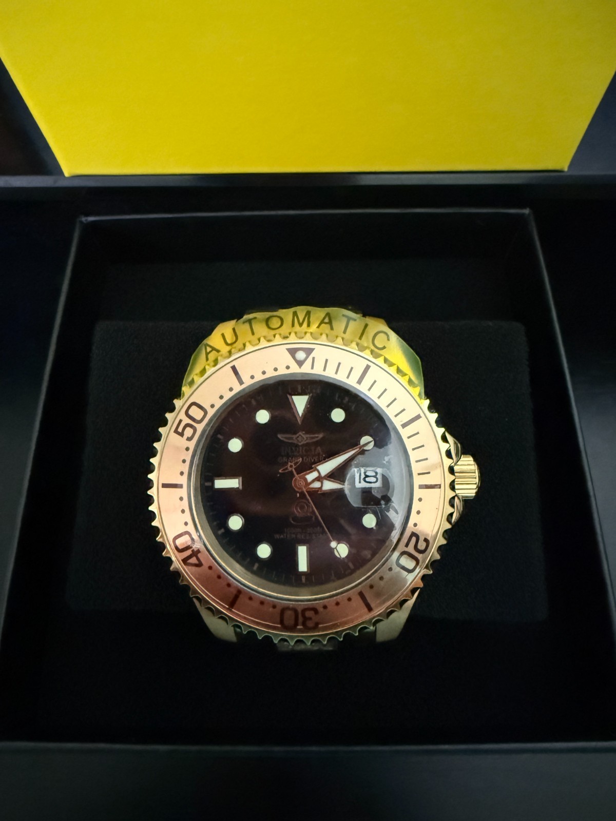 Invicta Grand Diver Navalia Automatic Men’s Watch – 47mm, Gold (24766) NIB