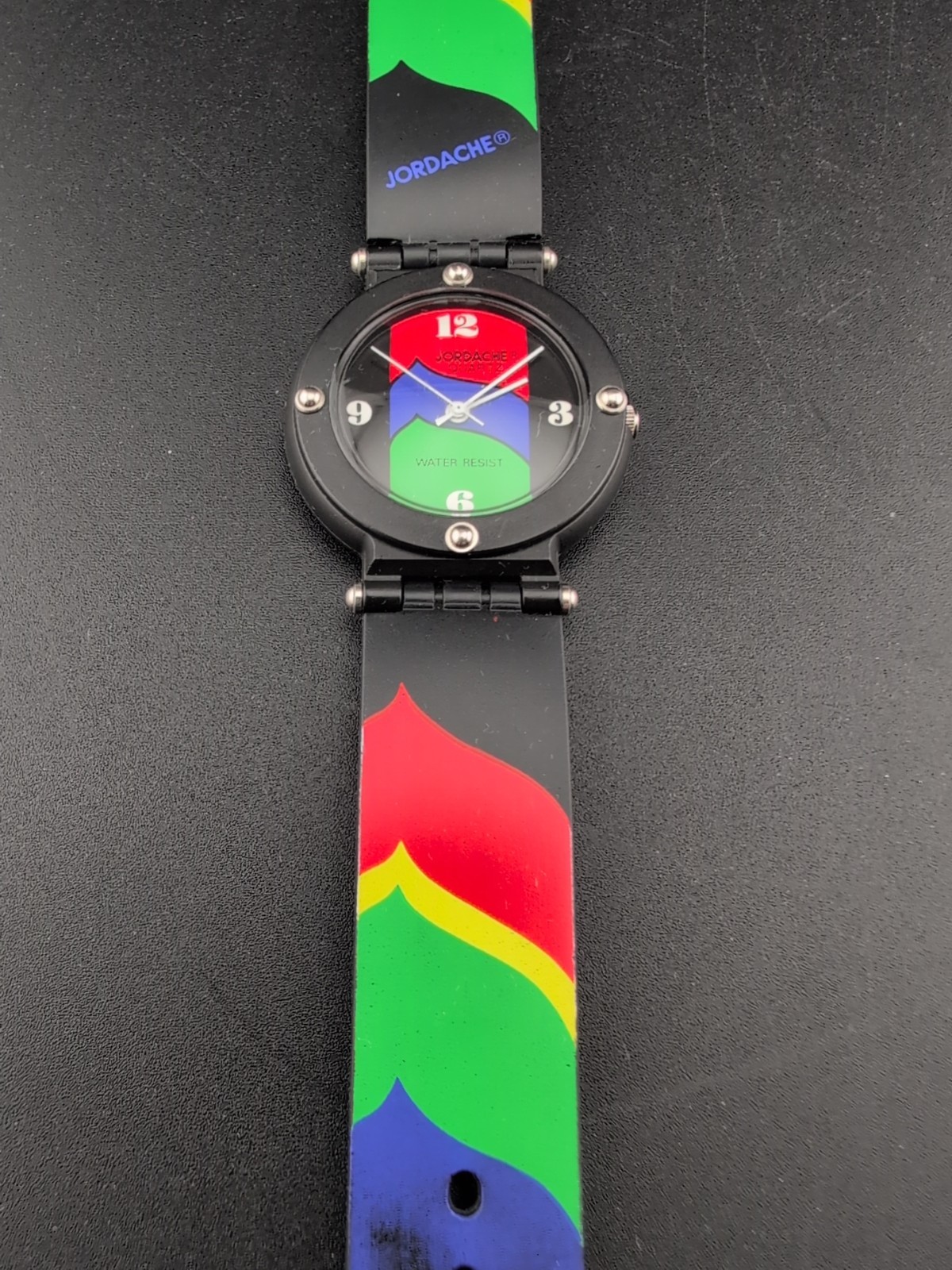 Vtg JORDACHE “Pop Art” Quartz Watch Late 80s Early 90s Japan Movt