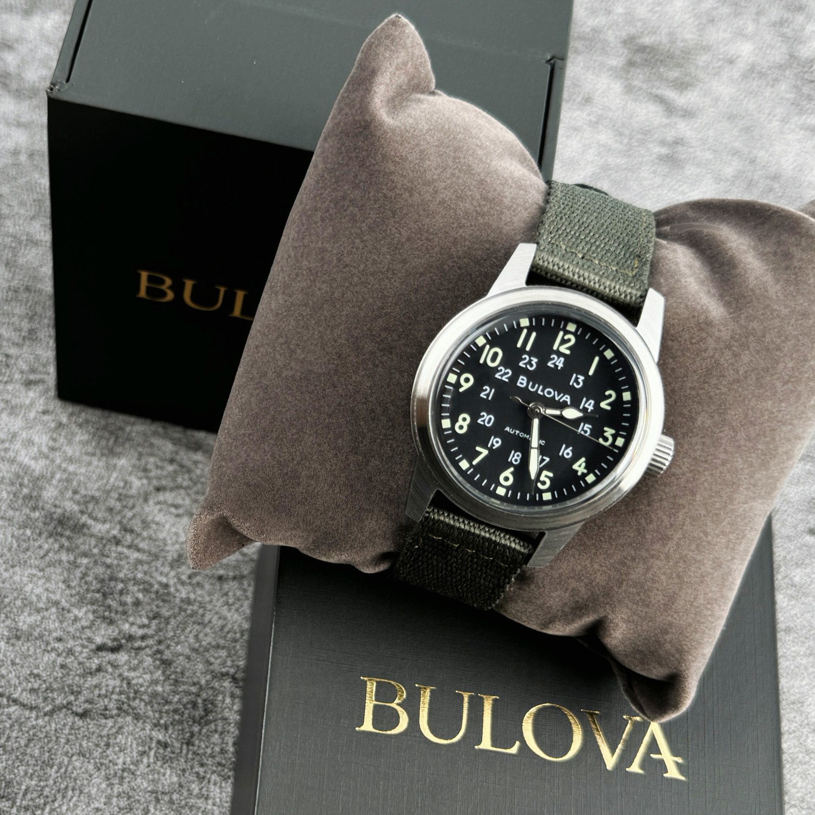 Bulova Hack VWI SPECIAL EDITION Black Dial Automatic Men’s Watch 96A259