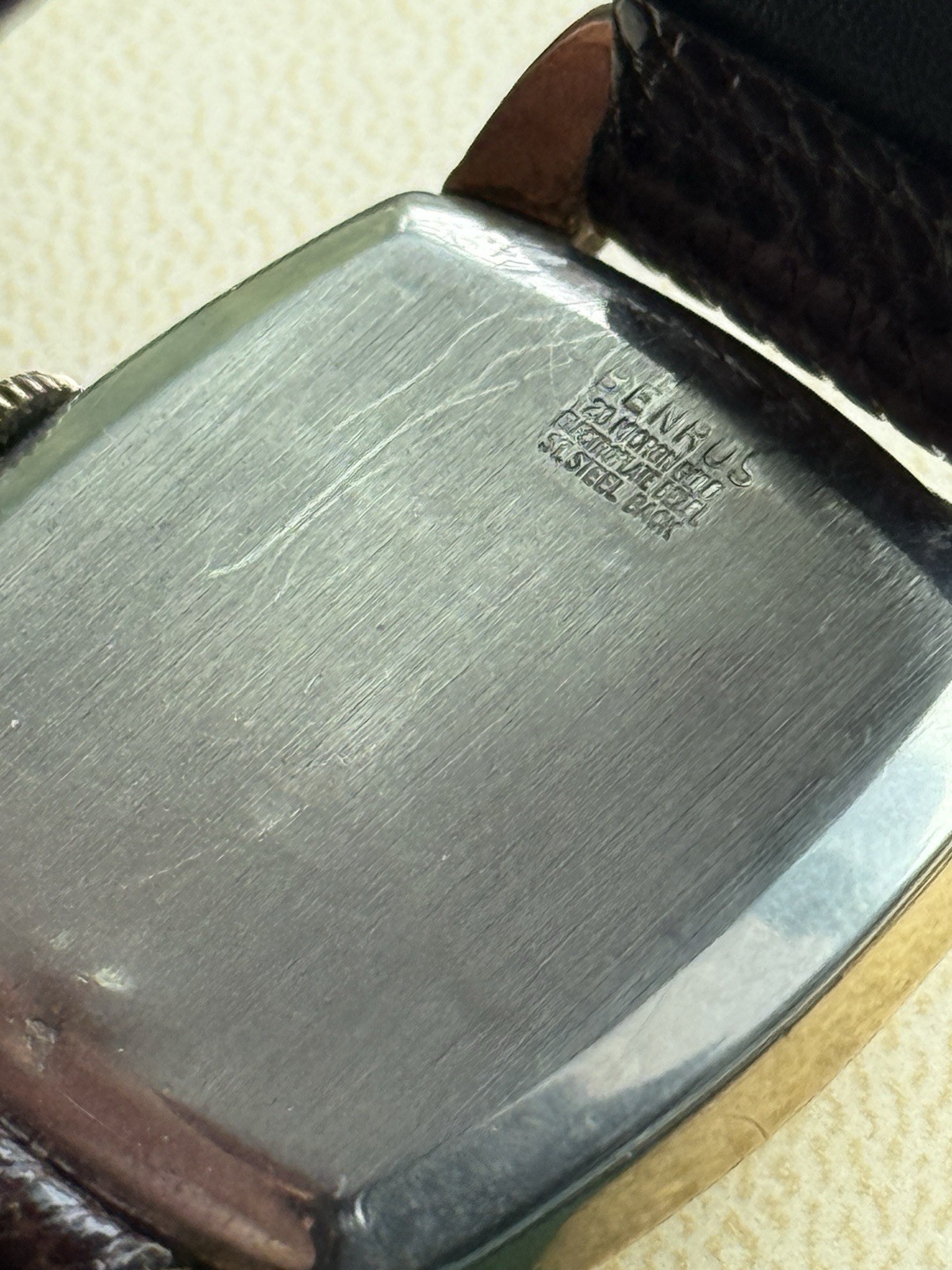 Vintage 1950s Benrus 17 Jewel Square Manual Wind Dress Watch WORKS