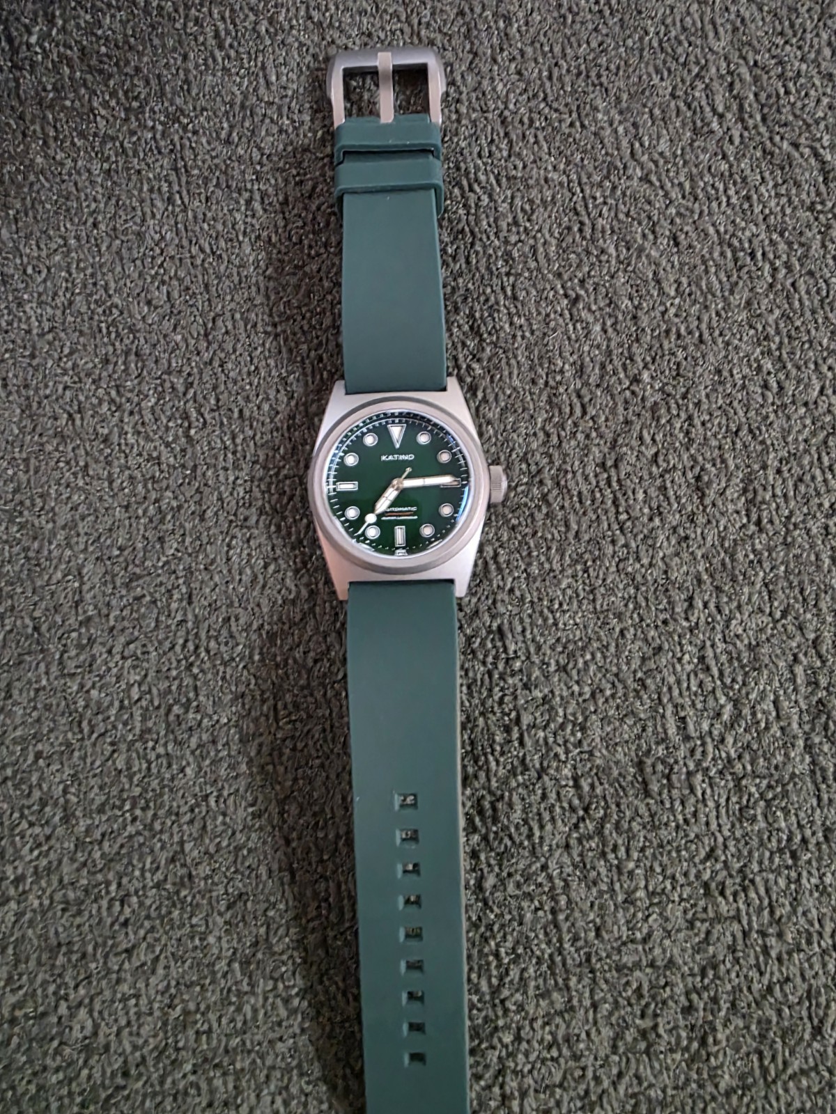 Katino Shark Shadow Diver 300M Titanium Automatic Green Dive Watch