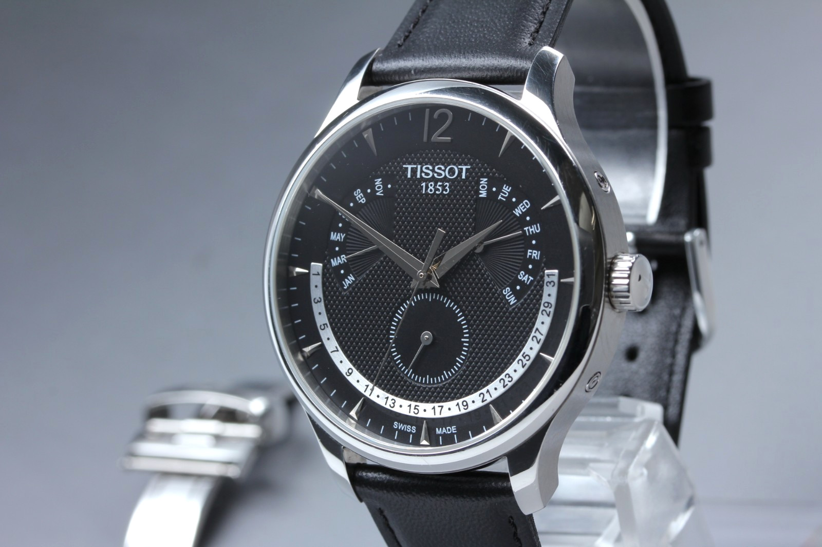 [N MINT] TISSOT Tradition Perpetual Calendar T063637A Black Quartz Men’s Watch