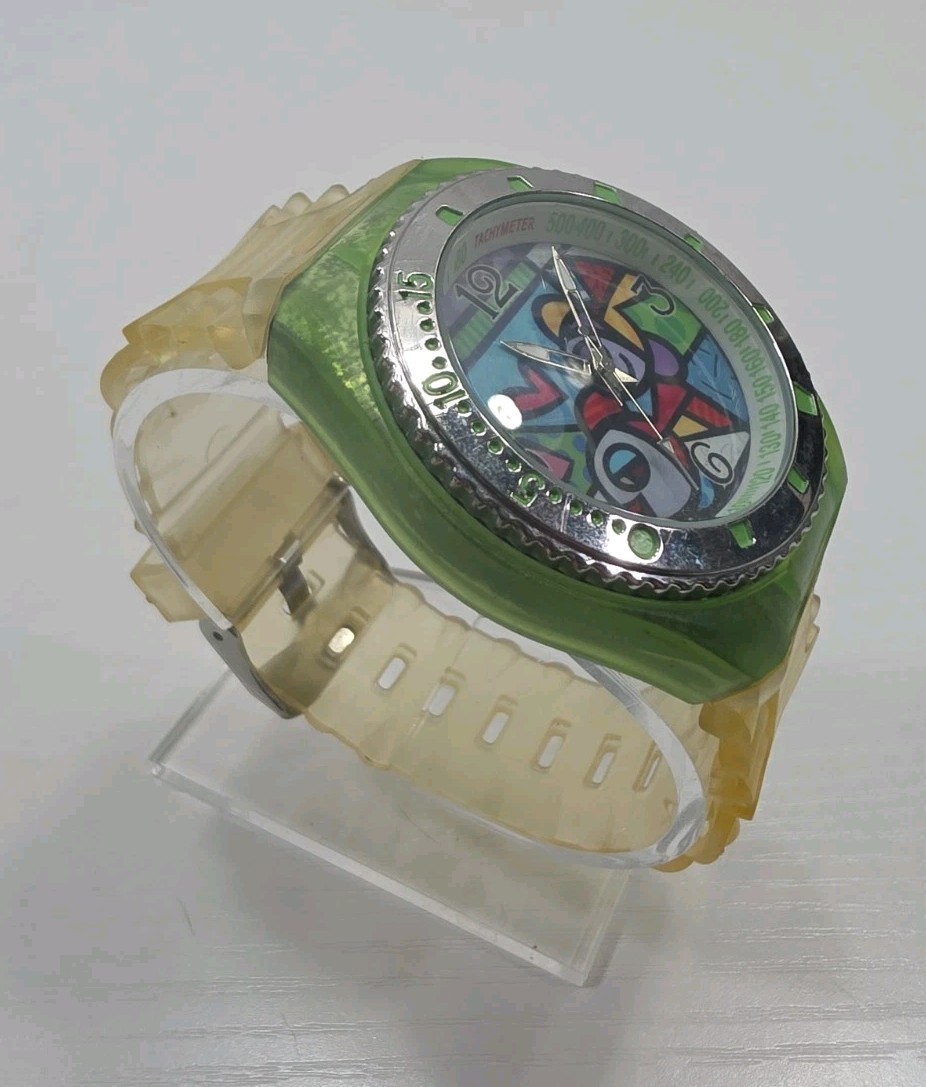 Pop Art Analog Quartz Watch Fish Design Theme New Battery