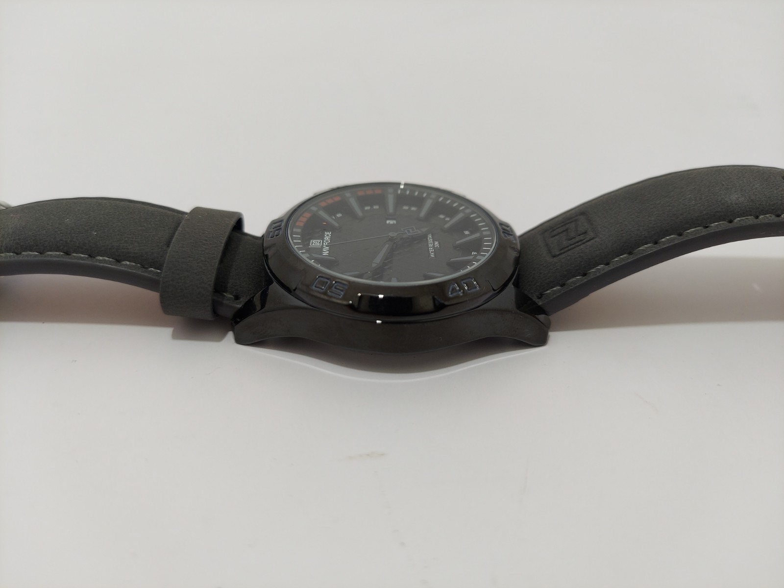 NAVIFORCE NF 9099 Brand Black Quartz Men Military Style Watch 48mm NWOB New