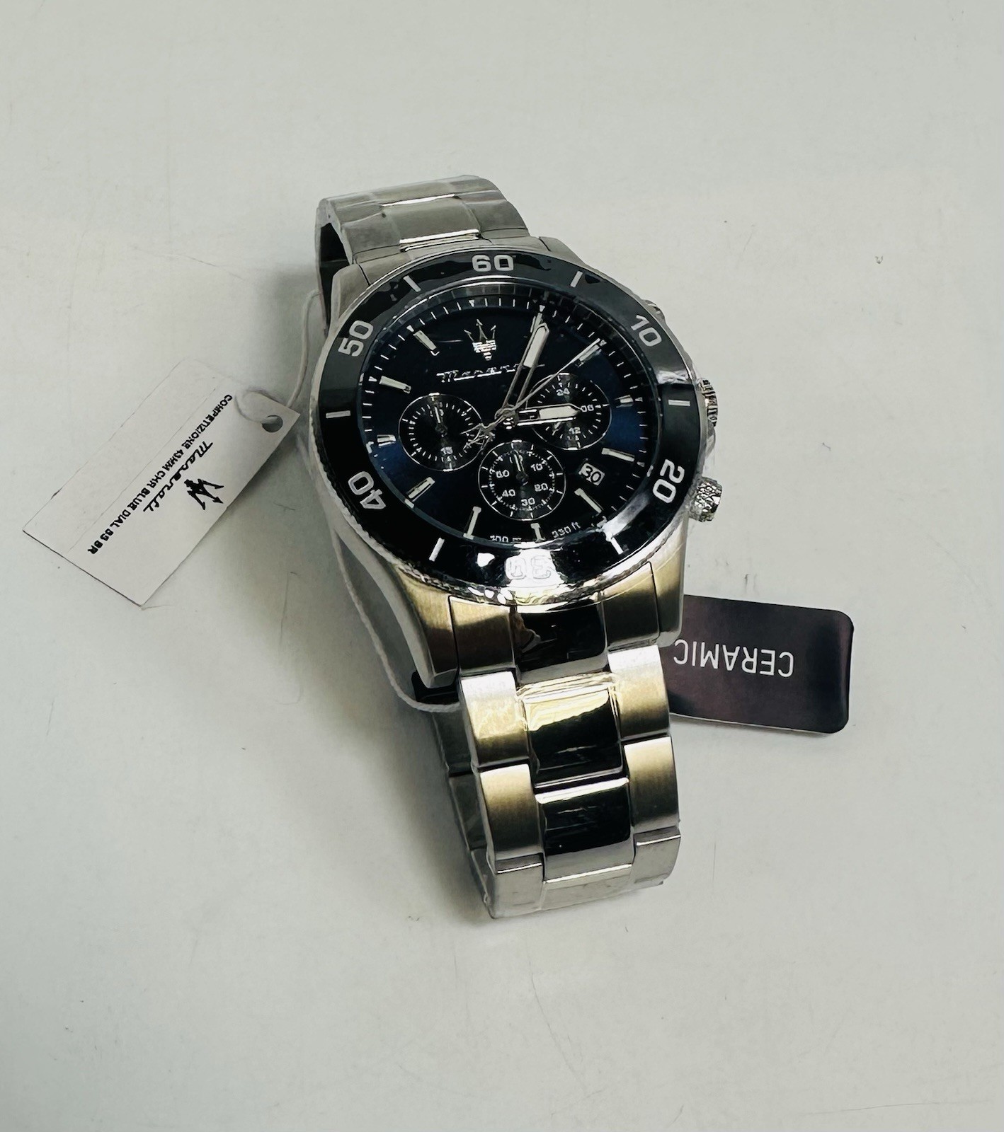 Maserati Men’s Competizione Watch 43mm Blue Dial Stainless Steel *NEW with Tag*