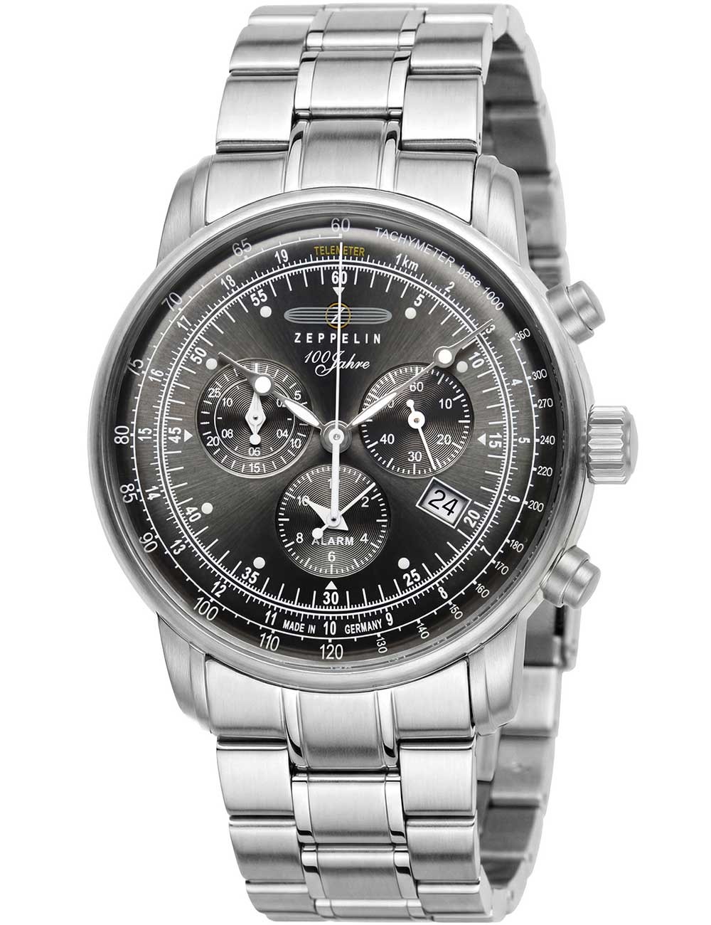 Zeppelin 7680MB-2 Mens Watch 100 Years Zeppelin Chronograph 43mm 5ATM