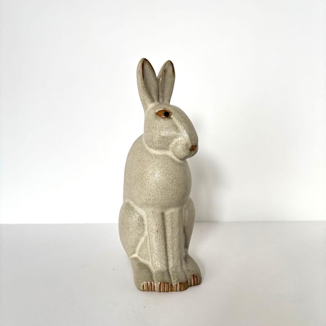 Lisa Larson Hare Figurine Jie Gantofta Sweden Ceramic Art Pottery Sculpture
