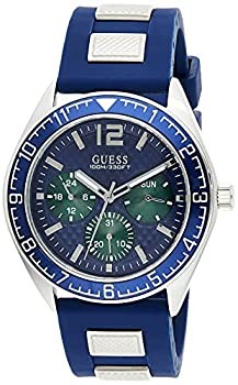 [B1R] Used Imported GUESS Men Watch Blue [k2p]