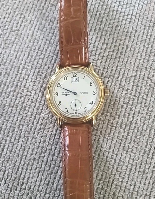 Elysee Düsseldorf Germany 80252G Chronograph Quartz Watch White/Cream Date