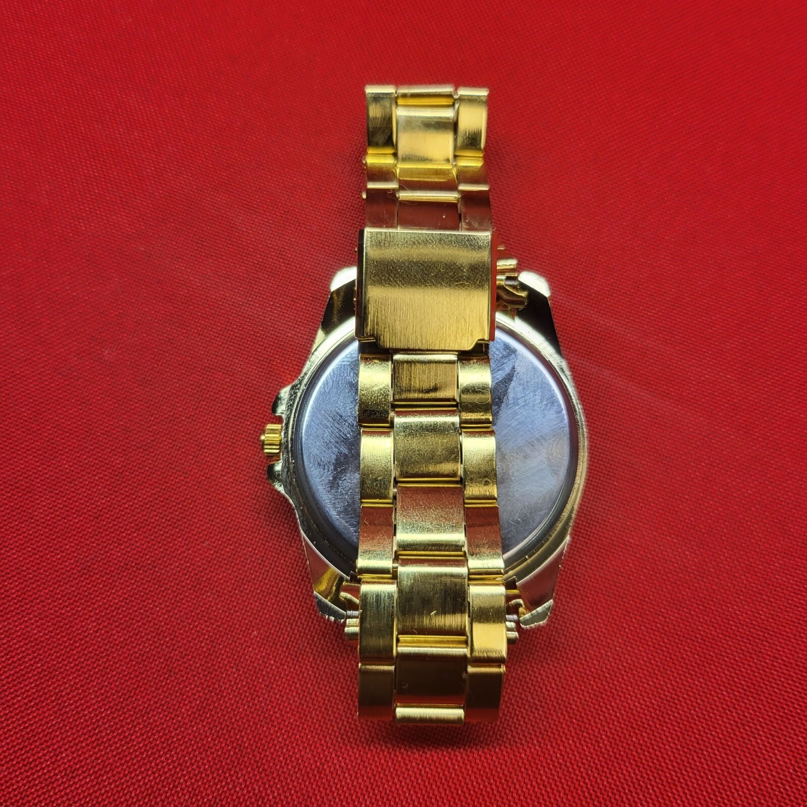 Yolako Watch Luxury Mens Green Gold Metal Round Pointer Quartz Watch Fancy