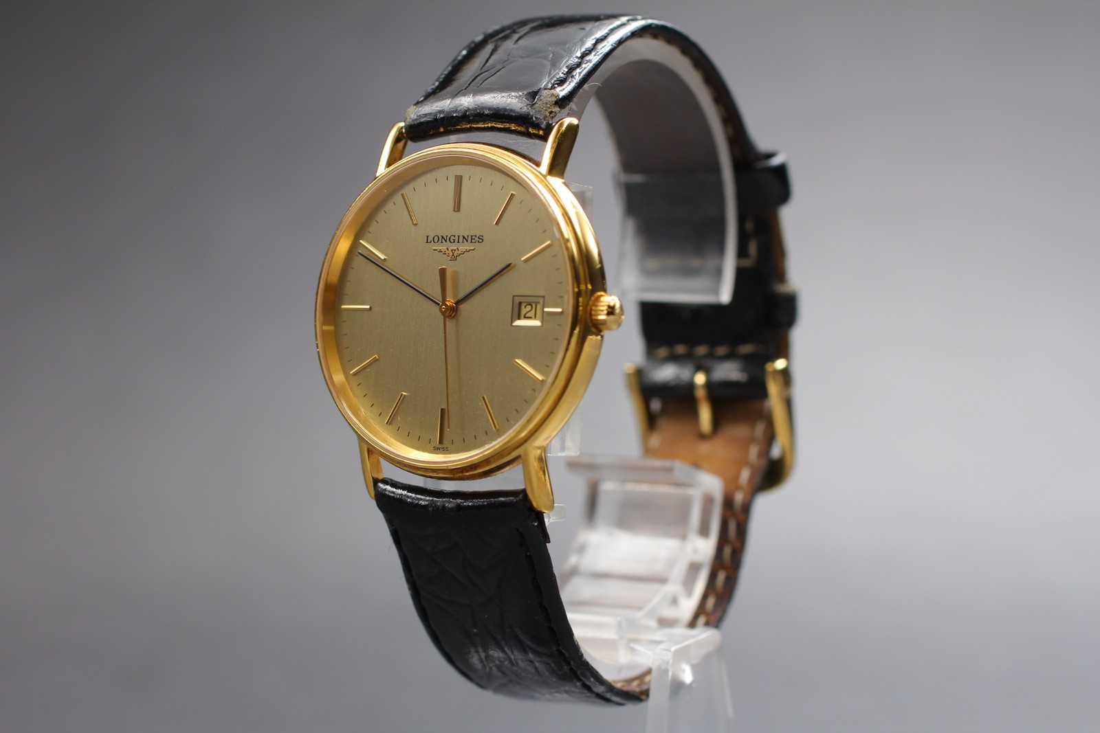[Near MINT] Longines Grand Classic L4.720.2 Gold Dial Quart Mens Watch JAPAN