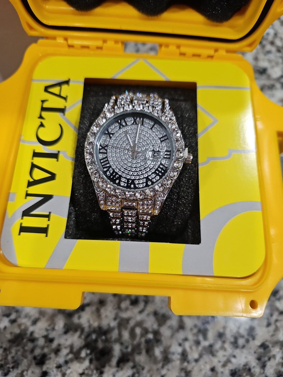 Luxury Iced-Out Hip Hop Watch for Men – Bling Diamond Quartz with New Invicta