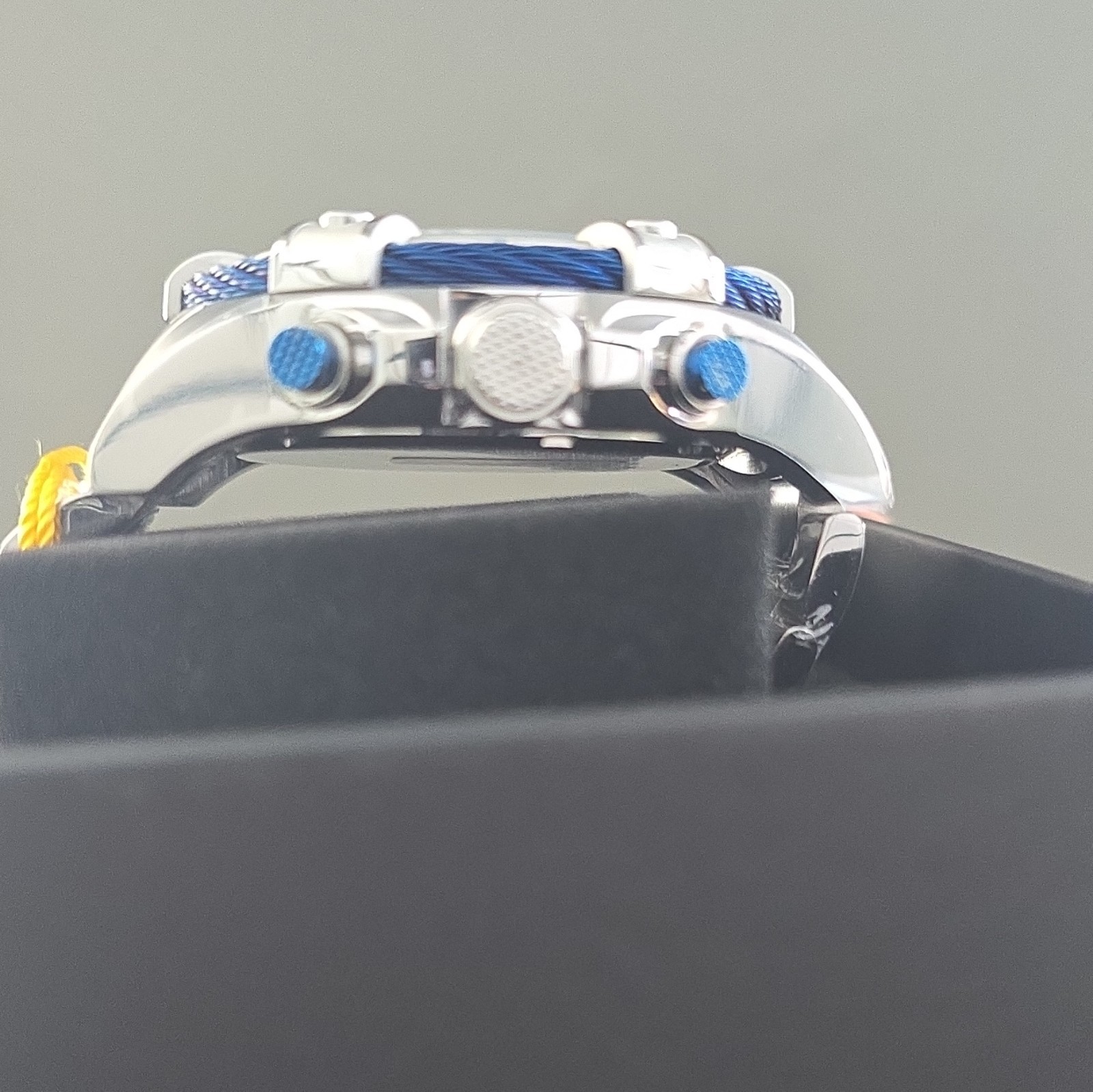 Invicta Bolt Men’s Quartz Chronograph Tachymeter Blue Dial Steel Bracelet